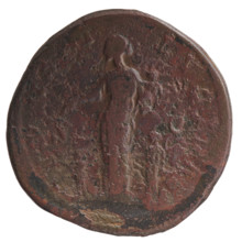 Sestertius, Faustina the Younger (ca. 130–176; Roman empress 161–176), Marcus Aurelius (121–180;