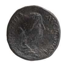 sestertius, Faustina the Younger (ca. 130–176; Roman empress 161–176), Marcus Aurelius (121–180;