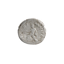 Denarius featuring Faustina the Younger (ca. 130–176; Roman empress 161–176) and Marcus Aurelius
