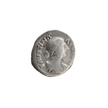 Denarius; issuer: Marcus Aurelius (121–180, Roman emperor 161–180). Obverse: Bust of Faustina II