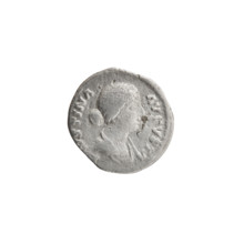 Denarius of Faustina the Younger (ca. 130–176; Roman empress 161–176) and Marcus Aurelius (121–180;