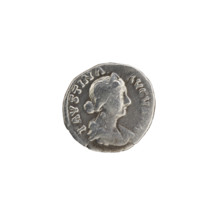 Denarius, Faustina the Younger (ca. 130–176; Roman empress 161–176), Marcus Aurelius (121–180;