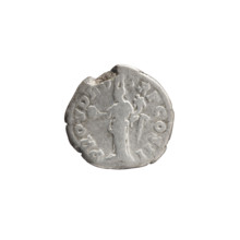 Denarius of Lucius Verus (130–169; Roman emperor 161–169). Obverse: Head of Lucius Verus uncovered
