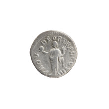 Denarius of Lucius Verus (130–169; Roman emperor 161–169). Obverse: Head of Lucius Verus uncovered