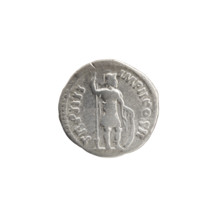 Denarius of Lucius Verus (130–169; Roman emperor 161–169). Obverse: Bust of Lucius Verus without a