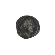 Denarius, Commodus (reigned 177–192). Obverse: Head of Commodus in laurel wreath facing right,