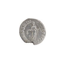 Denarius depicting Commodus (161–192; Roman emperor 177–192), obverse: bust of Commodus in laurel