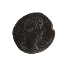 Commodus (161–192; Roman emperor 177–192), issuer. Obverse: Head of Commodus in a laurel wreath