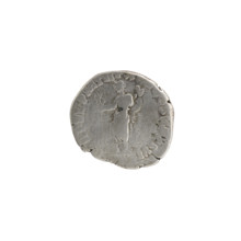 Denarius of Commodus (161–192; Roman emperor 177–192). Obverse: Head of Commodus in laurel wreath
