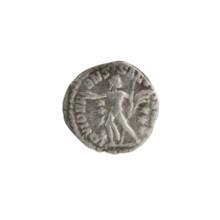 Denarius of Commodus (reigned 177–192). Obverse: Head of Commodus in a laurel wreath facing right,