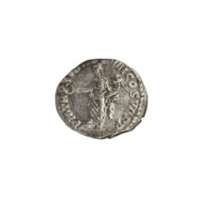 Denarius, Commodus (161–192; Roman emperor 177–192). Obverse: Head of Commodus in laurel wreath