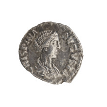 Denarius, Crispina (164–192?; Roman empress 178–192), Commodus (161–192; Roman emperor 177–192)