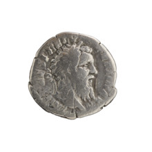 Denarius of Pertinax (emperor 126–193), 193 CE. Obverse: head of Pertinax in laurel wreath facing