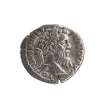 Denarius, Pertinax (126–193), issuer Pertinax; obverse: head of Pertinax in laurel wreath facing