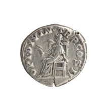 Denarius of Pertinax (126–193), Roman emperor (reigned 1 Jan–28 Mar 193). Obverse: head of Pertinax