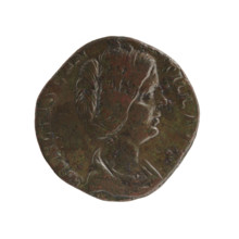 Sestertius, issuer Didius Julianus (133–193, Roman emperor 28 Mar–2 Jun 193) and Manlia Scantilla