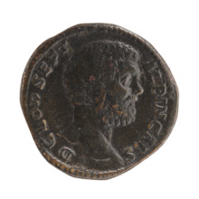 Sestertius, Clodius Albinus (ca. 150–197; Roman emperor 193–197), Caesar 193–195; Septimius Severus