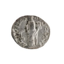 Denarius of Clodius Albinus (ca. 150–197; Roman emperor 193–197). Obverse: Head of Clodius Albinus