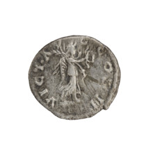 Denarius of Clodius Albinus (ca. 150–197; Roman emperor 193–197). Obverse: Head of Clodius Albinus
