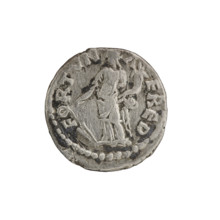 Denarius of Pescennius Niger (ca. 135–194; Roman emperor 193–194). Obverse: Head of Pescennius