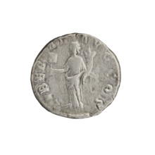 Denarius of Septimius Severus (146–211; Roman emperor 193–211). Obverse: Head of Septimius Severus