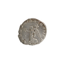 Denarius depicting head of Septimius Severus in a laurel wreath facing right with inscription 'L