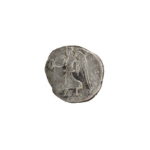 Denarius; obverse: PERT AVG, head of Septimius Severus in a laurel wreath facing right; reverse: