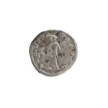Denarius; obverse: head of Septimius Severus with laurel wreath facing right, pearl rim;