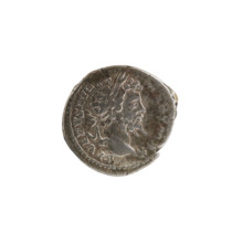 Denarius, Roman, 200 CE. Obverse: SEVERVSAVG PARTMAX — Head of Septimius Severus in a laurel wreath
