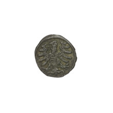 Crown denarius, Sigismund I the Old (King of Poland; 1506–1548); obverse: crown with letters S and