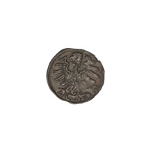 Crown denarius of Sigismund I the Old (King of Poland, 1506–1548). Obverse: crown with letters S
