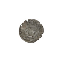 Crown denarius of Sigismund I the Old (King of Poland, reign 1506–1548). Obverse: crown with