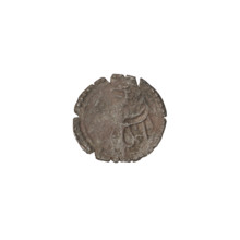 Crown denarius, Sigismund I the Old (King of Poland; 1506–1548); obverse: crown with letters S and