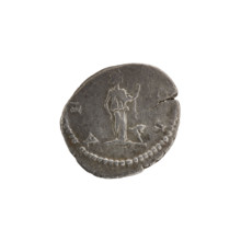 Denarius, obverse: head of Septimius Severus with laurel wreath facing right, pearl rim, legend