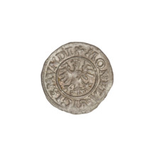 Crown coin of Sigismund I the Old (King of Poland; reign 1506–1548). Obverse: Polish crowned eagle;
