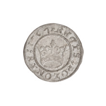 Crown half-grosz, Sigismund I the Old (King of Poland; 1506–1548). Obverse: crowned Polish eagle