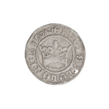 Crown half-grosz, Sigismund I the Old (King of Poland; 1506–1548); Obverse: Polish eagle with a