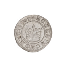 Crown half-grosz, Sigismund I the Old (King of Poland; 1506–1548). Obverse: Polish crowned eagle,