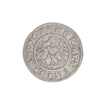 Crown half-grosz, Sigismund I the Old (King of Poland; 1506–1548). Obverse: Polish crowned eagle