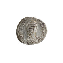 Denarius, Julia Domna (ca. 160–217; Roman empress 193–211). Obverse: Bust of Julia facing right,
