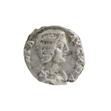 Denarius of Julia Domna (ca. 160–217), Roman Empire, ca. 198–209. Obverse: Bust of Julia facing