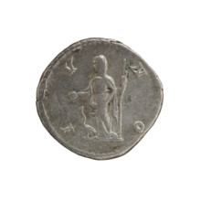 denarius, Julia Domna (ca. 160–217; Roman empress 193–211), Roman Empire; Standing Juno; Juno