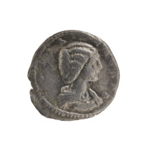 Denarius of Julia Domna (ca. 160–217), Roman empress (193–211). Obverse: IVLIA AVGVSTA — bust of
