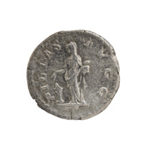 Denarius of Julia Domna (ca. 160–217; Roman empress 193–211). Obverse: IVLIA AVGVSTA — bust of