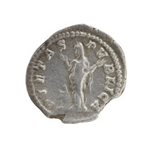 Denarius of Julia Domna (ca. 160–217; Roman Empress 193–211), Roman Empire. Obverse: IVLIA AVGVSTA