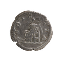 Denarius, Julia Domna (ca. 160–217), Roman empress (193–211). Obverse: IVLIA AVGVSTA — bust of