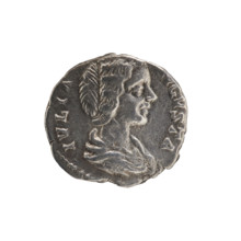 Denarius, Julia Domna (ca. 160–217; Roman empress 193–211). Obverse: IVLIA AVGVSTA — bust of Julia