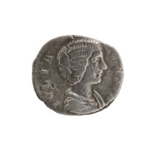 Denarius of Julia Domna (ca. 160–217; Roman empress 193–211), Roman Empire. Obverse: IVLIA AVGVSTA