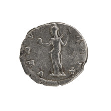 Denarius of Julia Domna (ca. 160–217), Roman empress (193–211). Obverse: IVLIA AVGV, bust of Julia