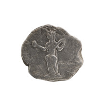Denarius, Julia Domna (ca. 160–217; Roman empress 193–211). Obverse: inscription erased; bust of